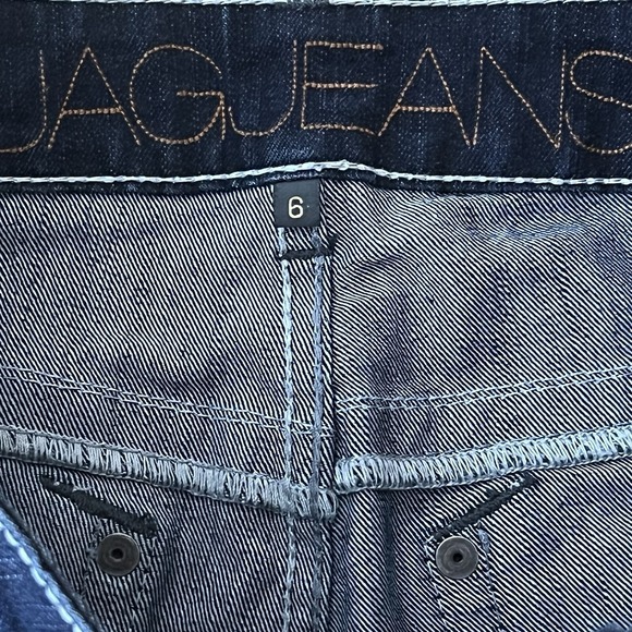 JAG JEANS Women's Navy Denim Cropped Jeans Size 28 Mid Rise Straight Leg - Picture 7 of 13